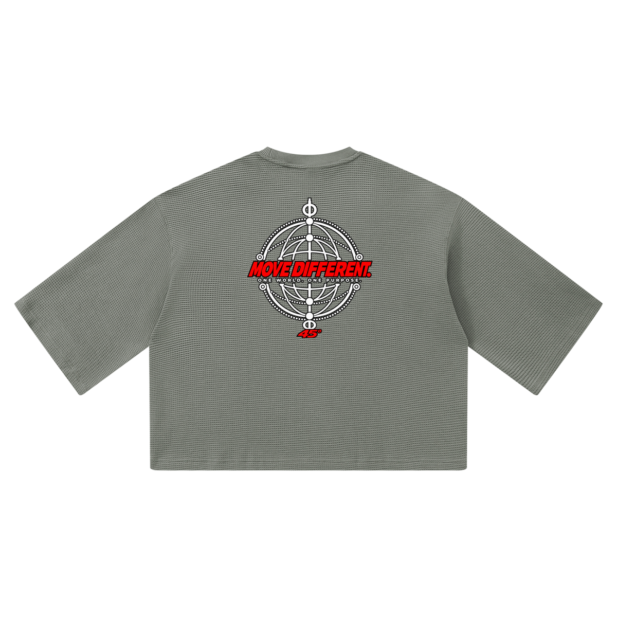 45° Unisex Waffle Boxy T-Shirt