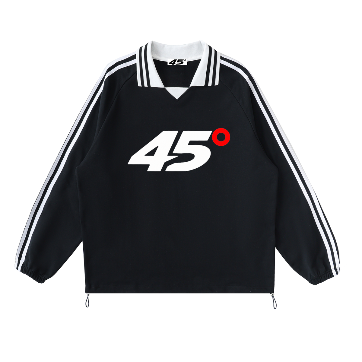 45° Striped Collar Heavyweight Sweatshirt