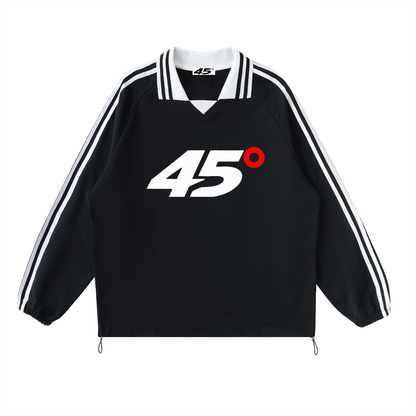 45° Striped Collar Heavyweight Sweatshirt