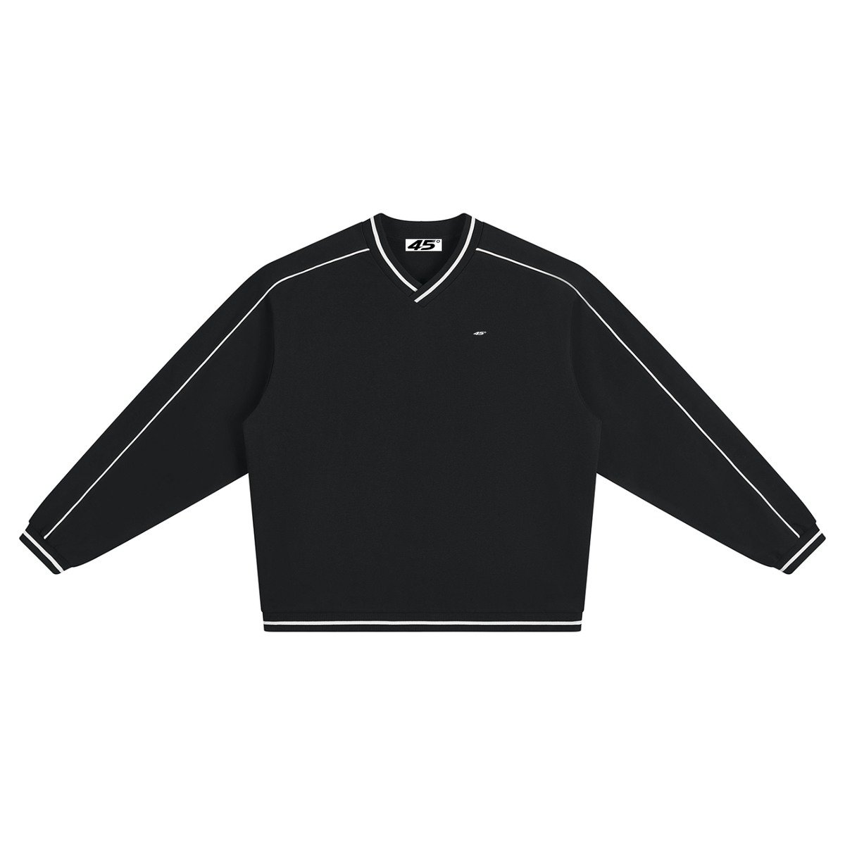 45° Colour-Block V-Neck Sweatshirt
