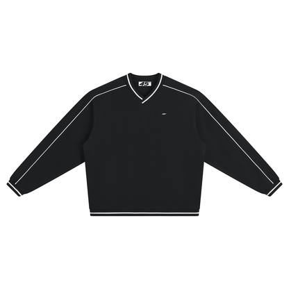 45° Colour-Block V-Neck Sweatshirt