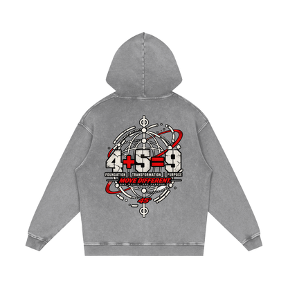 45° Snow Washed Loose Cotton Hoodie