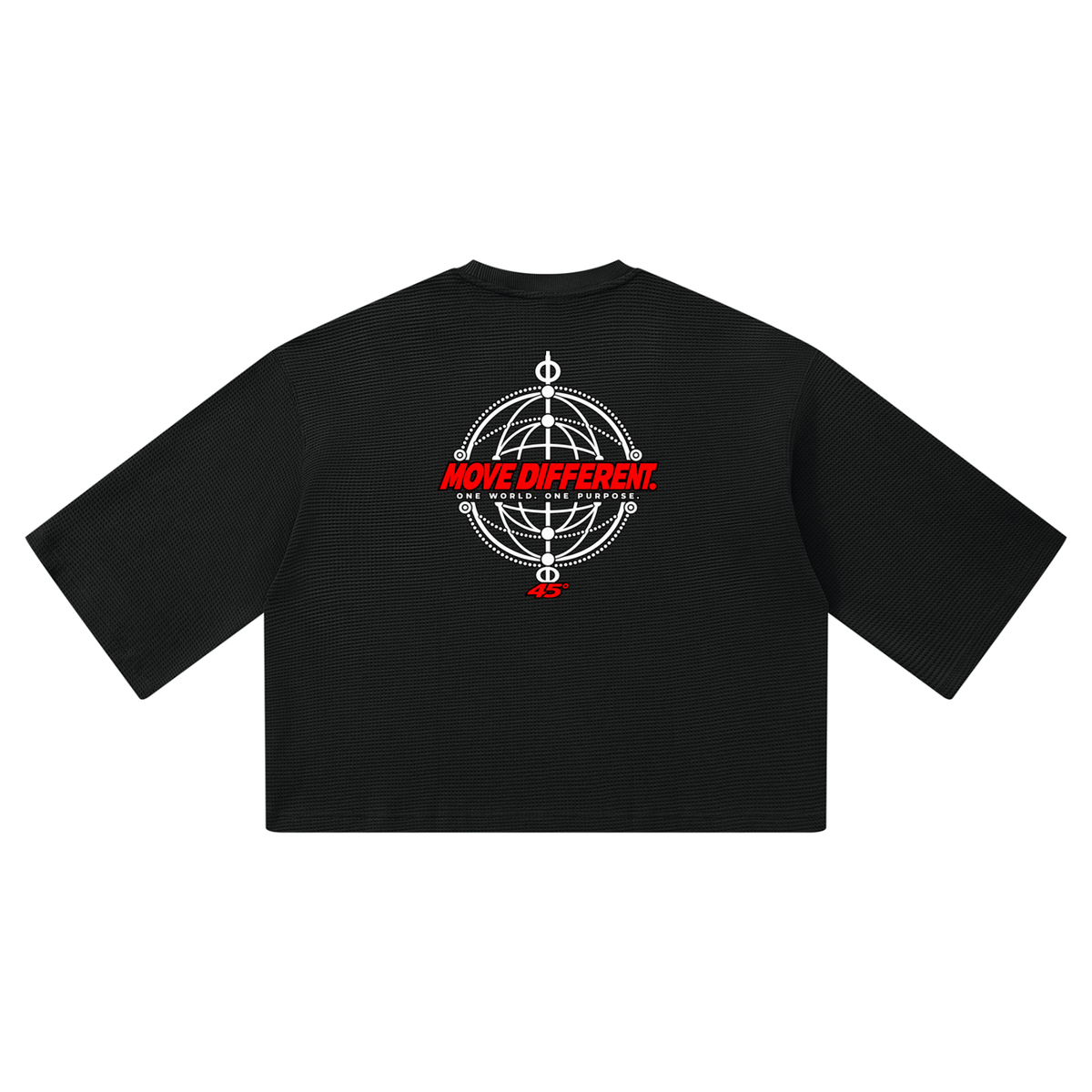 45° Unisex Waffle Boxy T-Shirt
