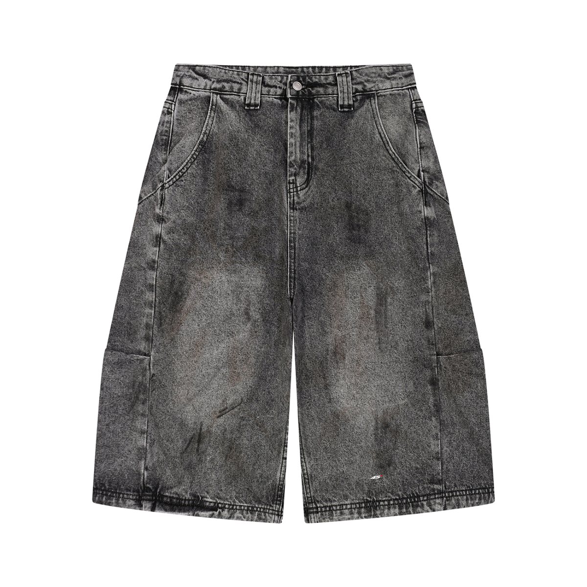 45° Vintage Wash Wide-Leg Denim Jeans