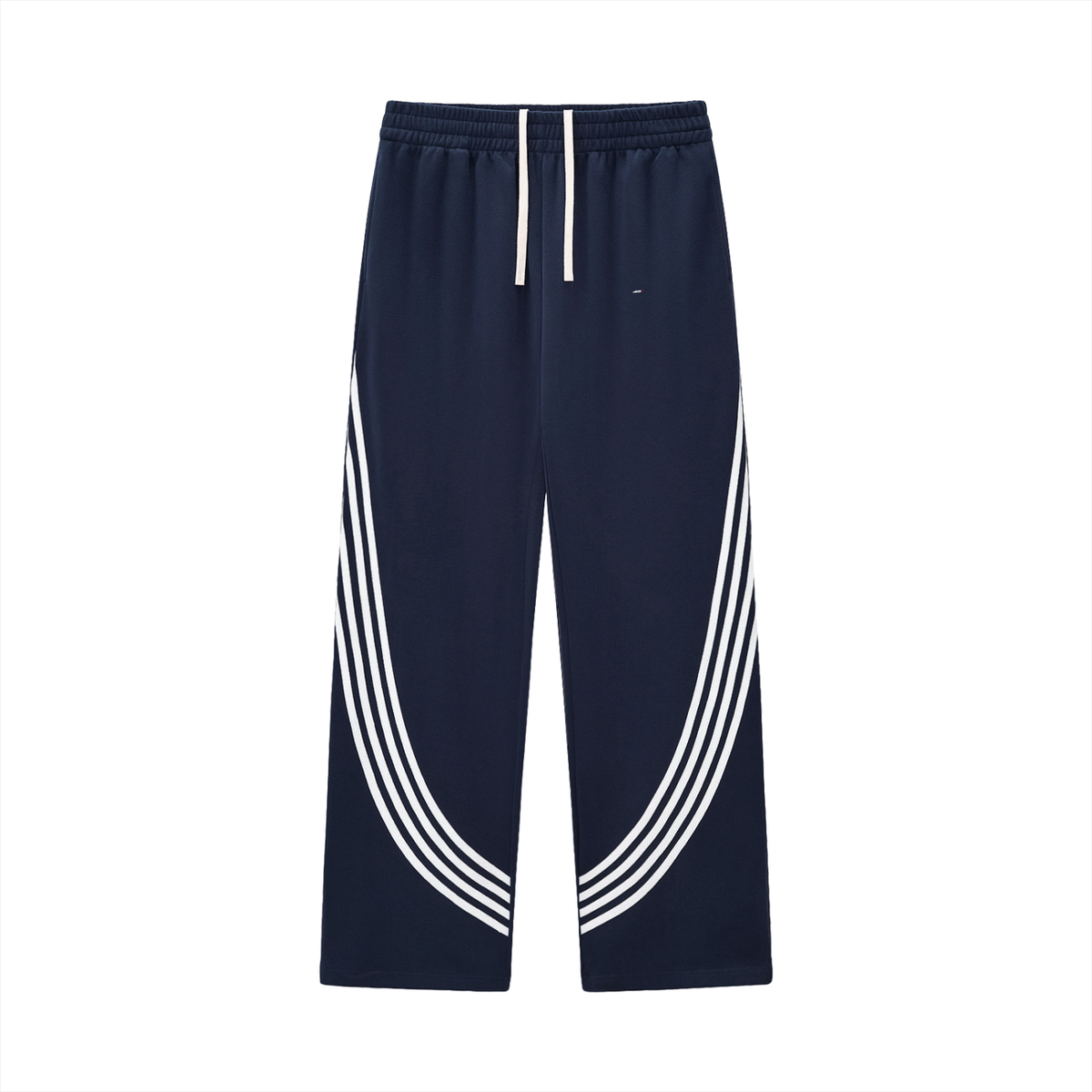 45° Curved Stripe Straight-Leg Sweatpants