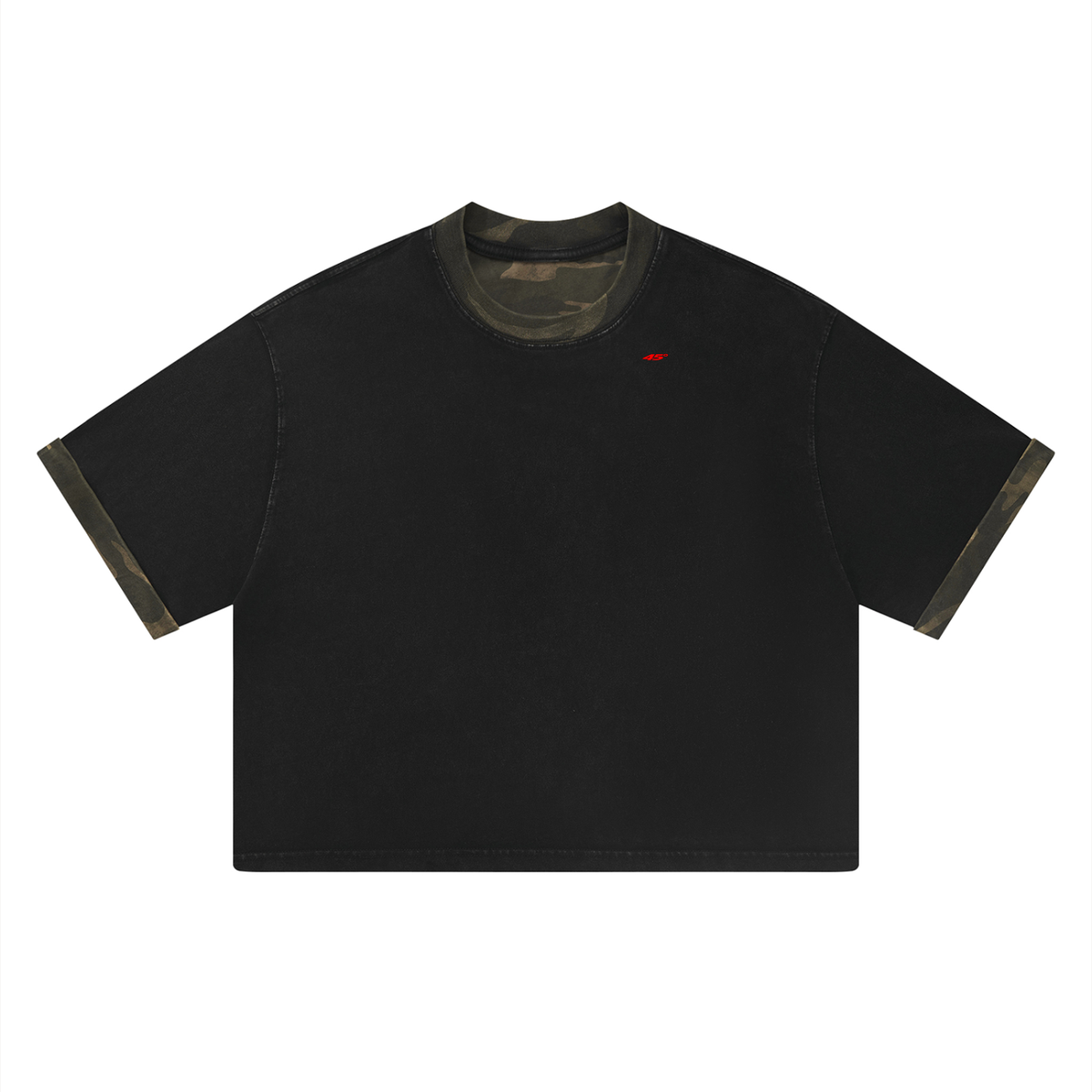 45° Mineral Wash Boxy Panel Tee