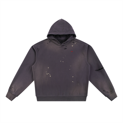 45° Sun Fade Frayed Fleece Hoodie
