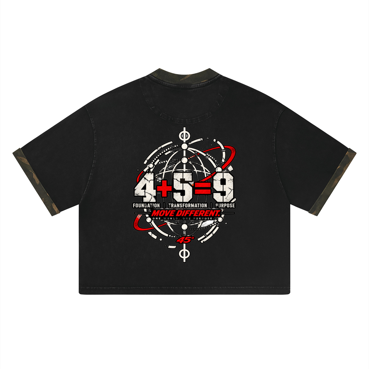 45° Mineral Wash Boxy Panel Tee