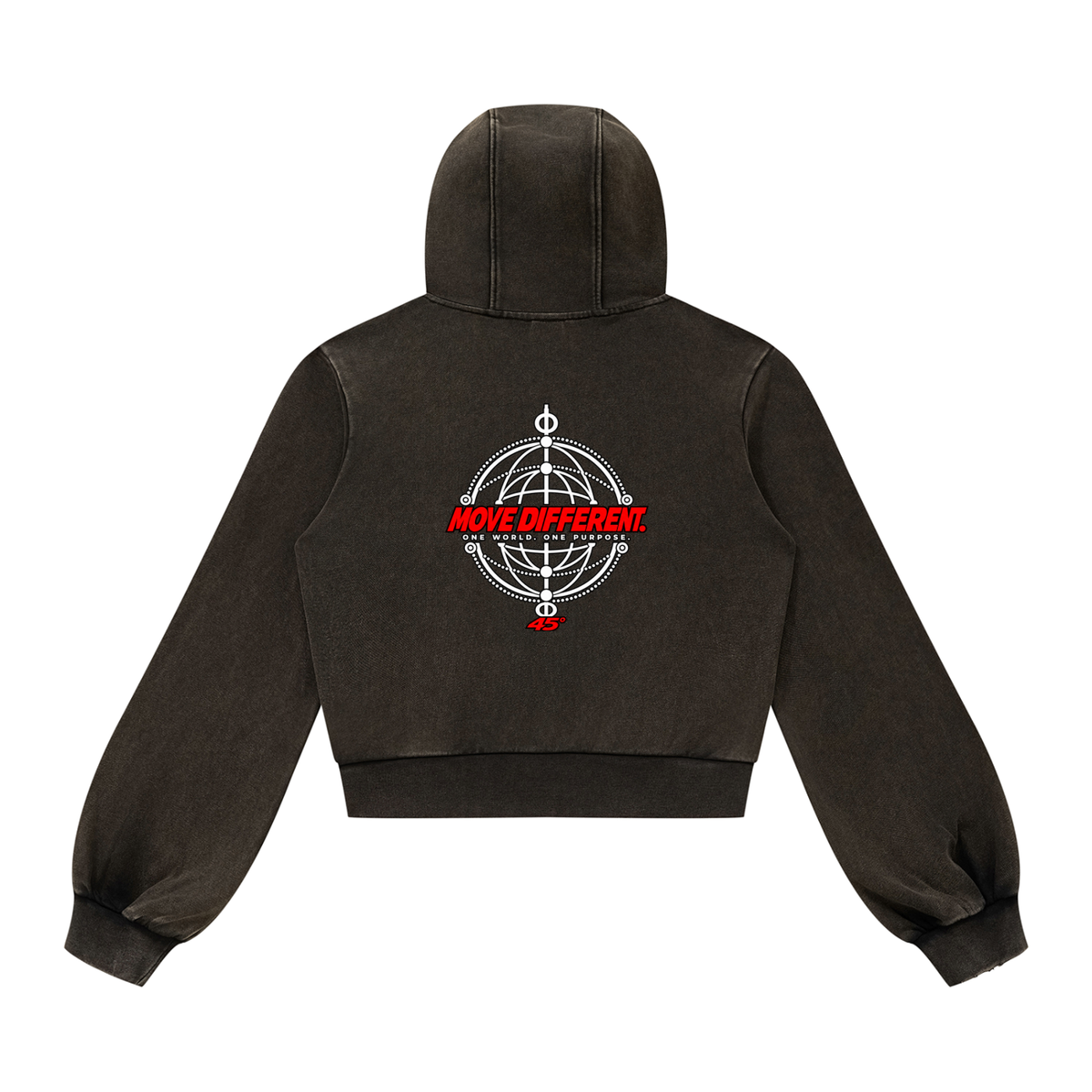 45° Women's Vintage Wash Full Zip Hoodie