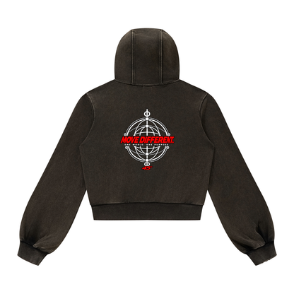 45° Women's Vintage Wash Full Zip Hoodie