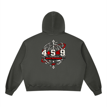 45° Unisex Boxy Vintage Washed Hoodie