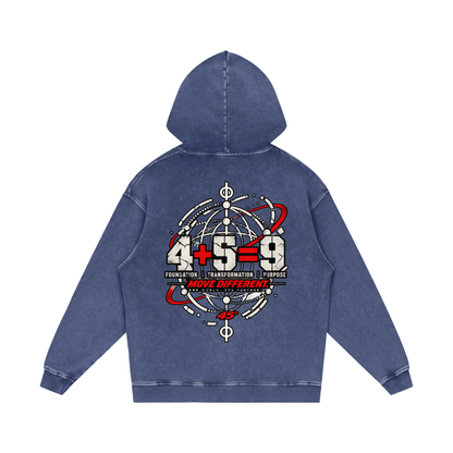 45° Snow Washed Loose Cotton Hoodie