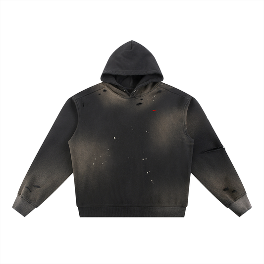 45° Sun Fade Frayed Fleece Hoodie