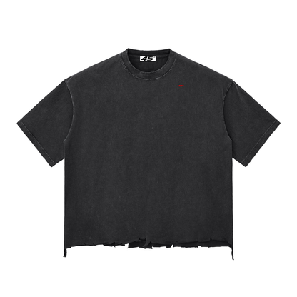 45° Snow Wash Raw-Hem Boxy T-shirt