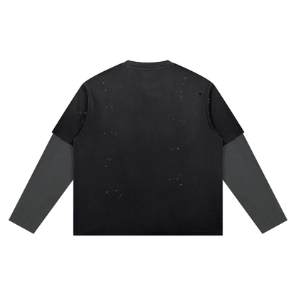 45° Vintage Wash Distressed Layer Tee