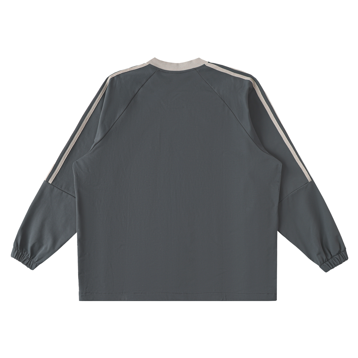 45° Color-Block V-Neck Long-Sleeve T-Shirt