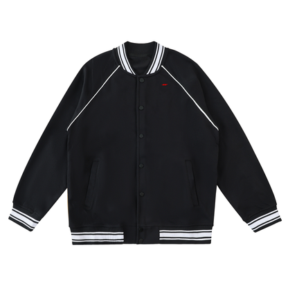 45° Contrast Trim Varsity Jacket
