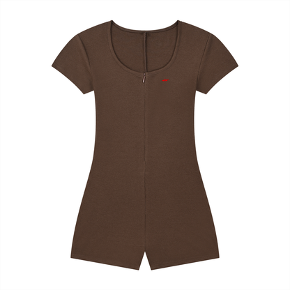 45° Women's Dual-Function Cape Tie-Waist Romper