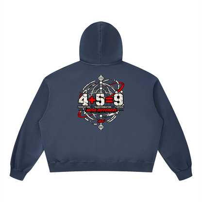 45° Unisex Boxy Vintage Washed Hoodie
