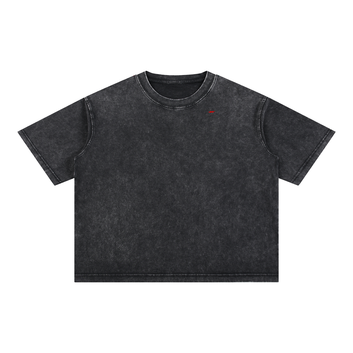 45° Washed Heavyweight Tee — Shadow Black