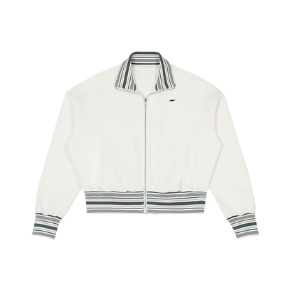 45° Striped Rib Full-Zip Jacket