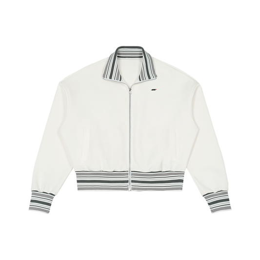45° Striped Rib Full-Zip Jacket