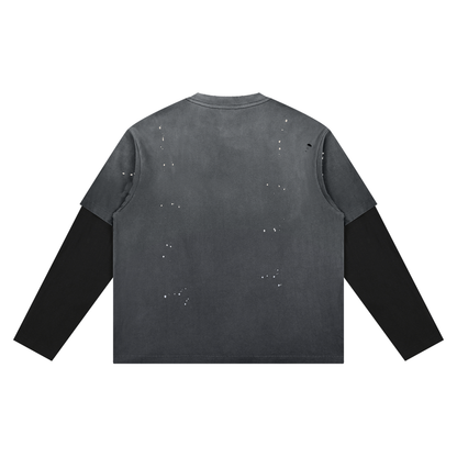 45° Vintage Wash Distressed Layer Tee