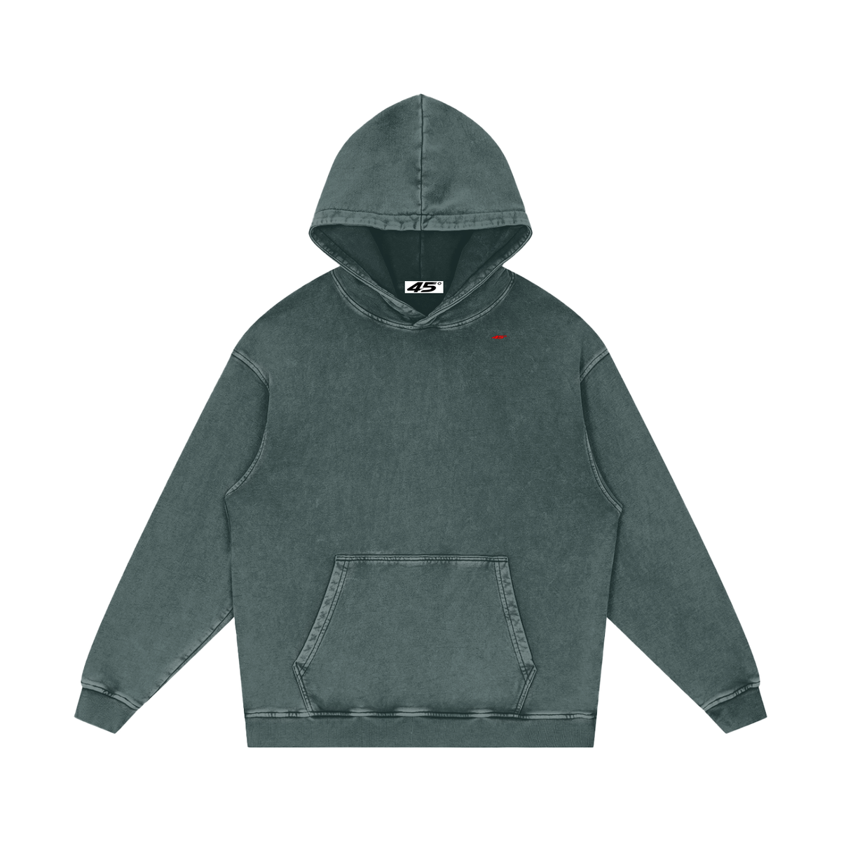 45° Snow-Washed Heavyweight Cotton Hoodie