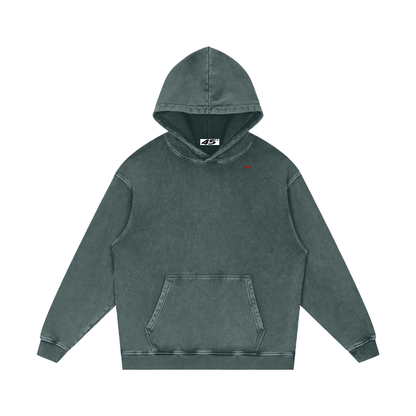 45° Snow-Washed Heavyweight Cotton Hoodie