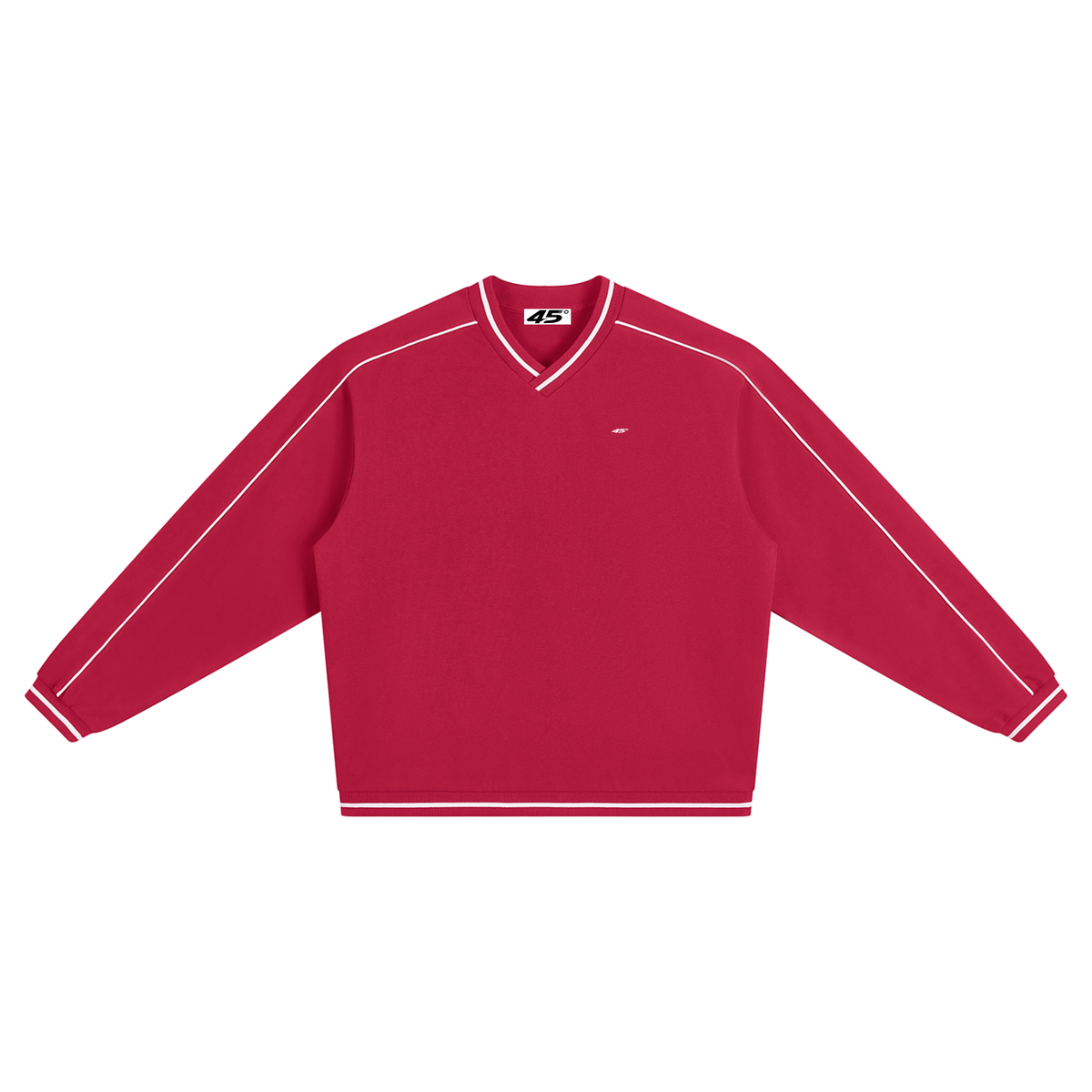 45° Colour-Block V-Neck Sweatshirt