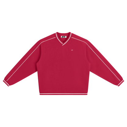 45° Colour-Block V-Neck Sweatshirt