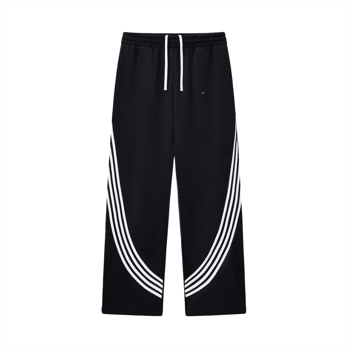 45° Curved Stripe Straight-Leg Sweatpants