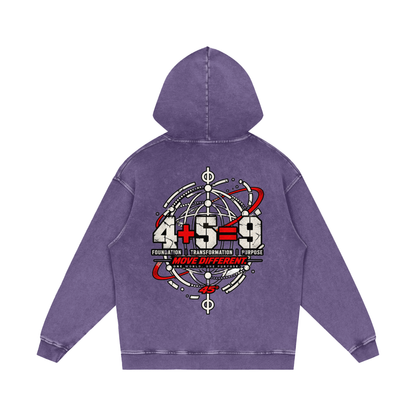 45° Snow Washed Loose Cotton Hoodie