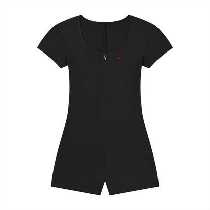 45° Women's Dual-Function Cape Tie-Waist Romper