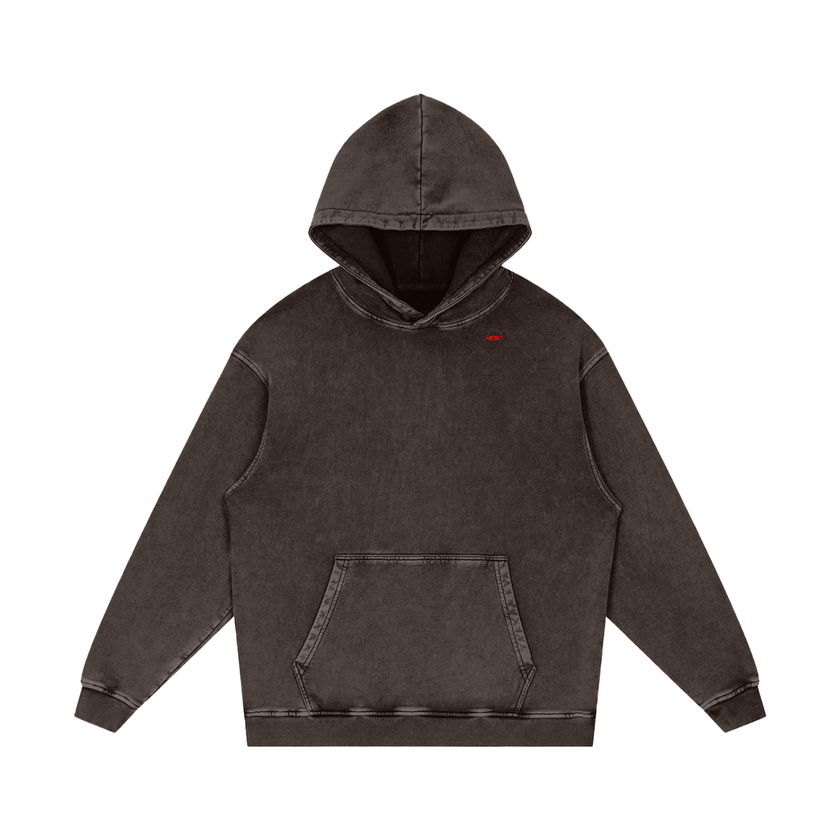 45° Snow Washed Loose Cotton Hoodie