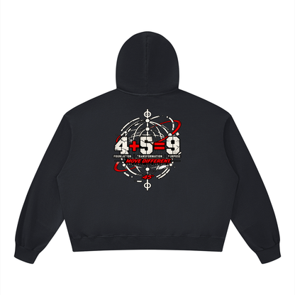 45° Unisex Boxy Vintage Washed Hoodie