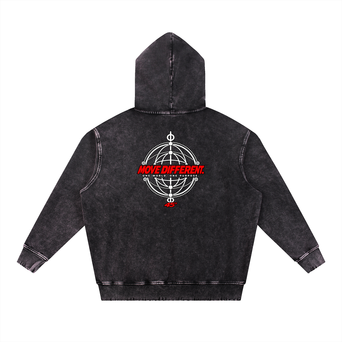 45° Hand-Frayed Heavyweight Hoodie