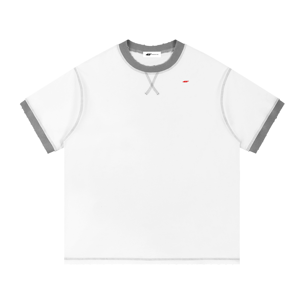 45° Unisex Contrast-Stitched Ringer T-Shirt