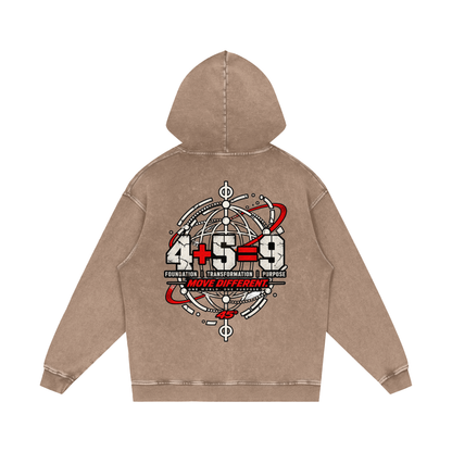 45° Snow Washed Loose Cotton Hoodie