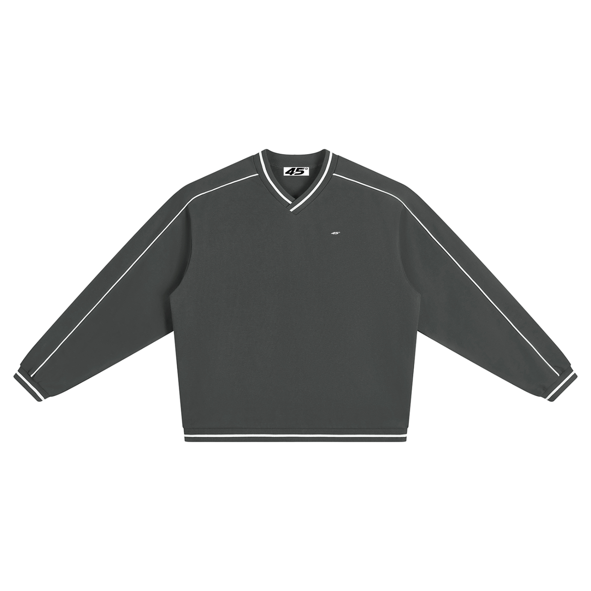 45° Colour-Block V-Neck Sweatshirt
