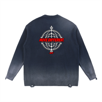 45° Sun-Fade Distressed Crewneck