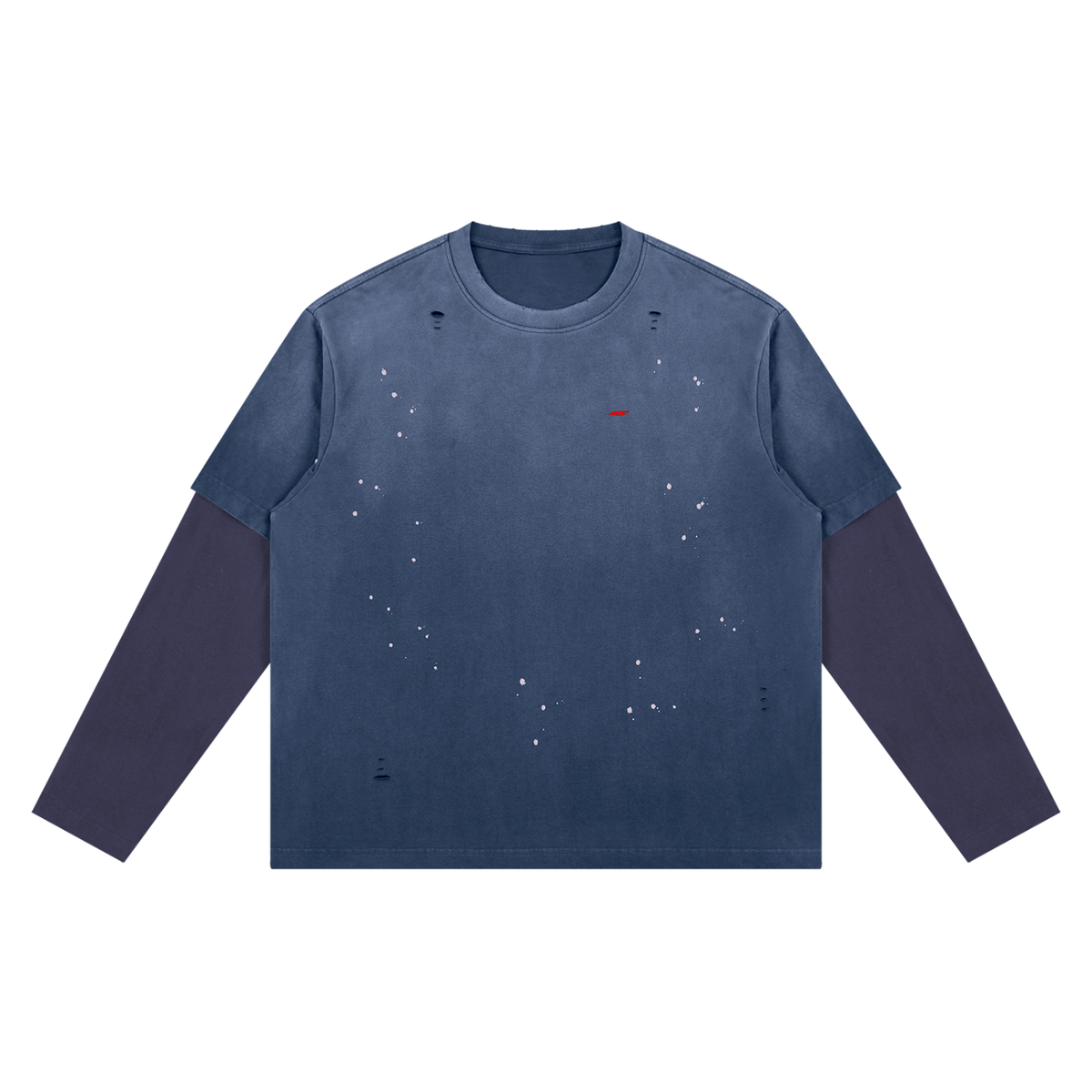 45° Vintage Wash Distressed Layer Tee