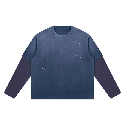 45° Vintage Wash Distressed Layer Tee