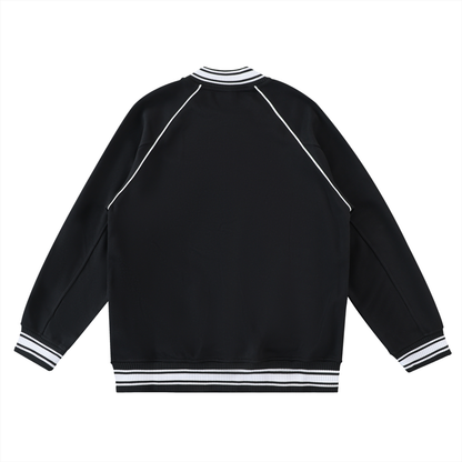 45° Contrast Trim Varsity Jacket