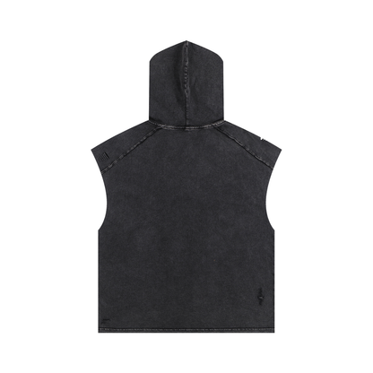 45° Snow-Washed Hooded Tank Top