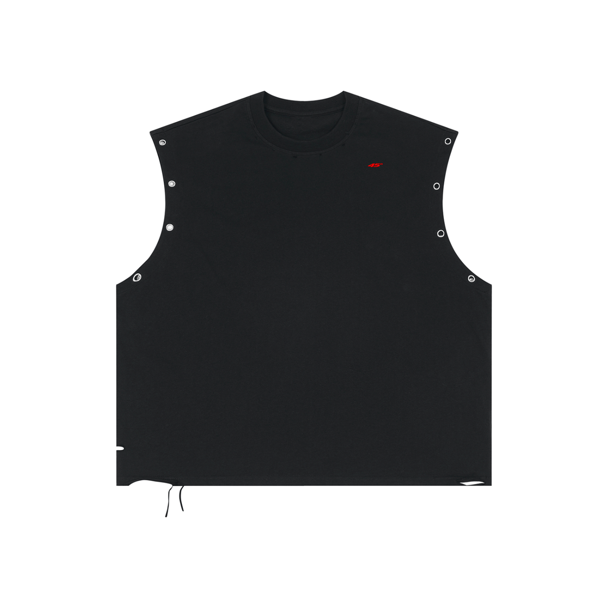 45° Distressed Grommet Tank Top