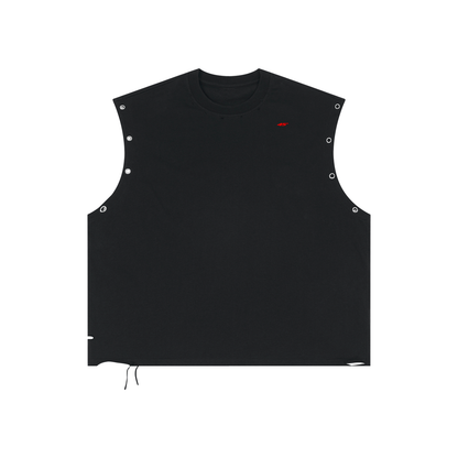 45° Distressed Grommet Tank Top