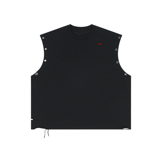45° Distressed Grommet Tank Top