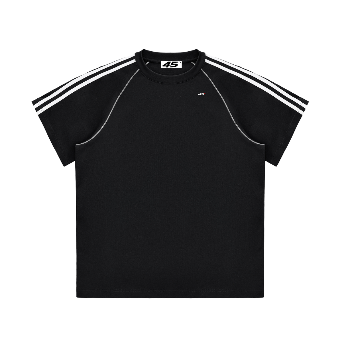 45° Striped Raglan Heavyweight Tee