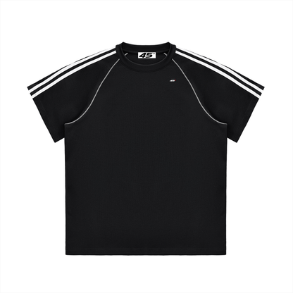 45° Striped Raglan Heavyweight Tee